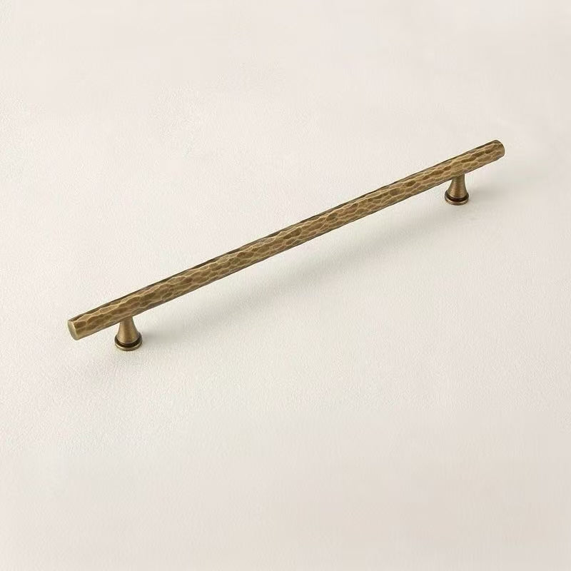 Hammered Antique Bronze Cabinet Bar Pulls 96 128 160 224 320 mm, Brass, Modern Transitional Style