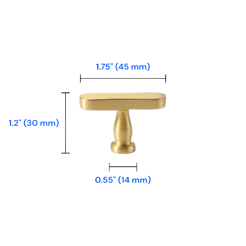 Plus Minus Symbol Cabinet Knobs, Solid Brass, Modern Kitchen Hardware