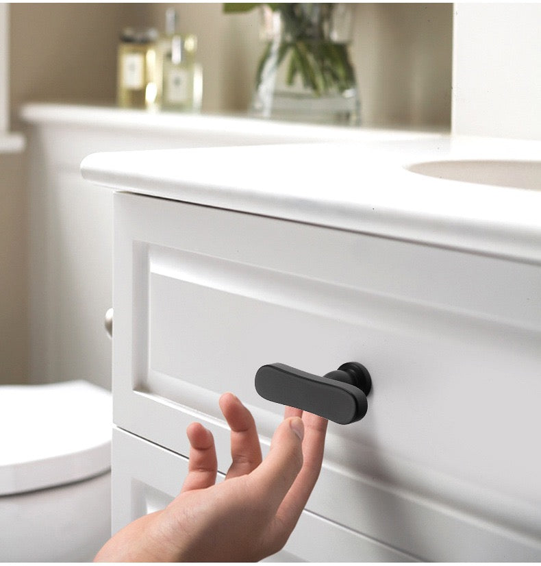 Matte black t shaped knob