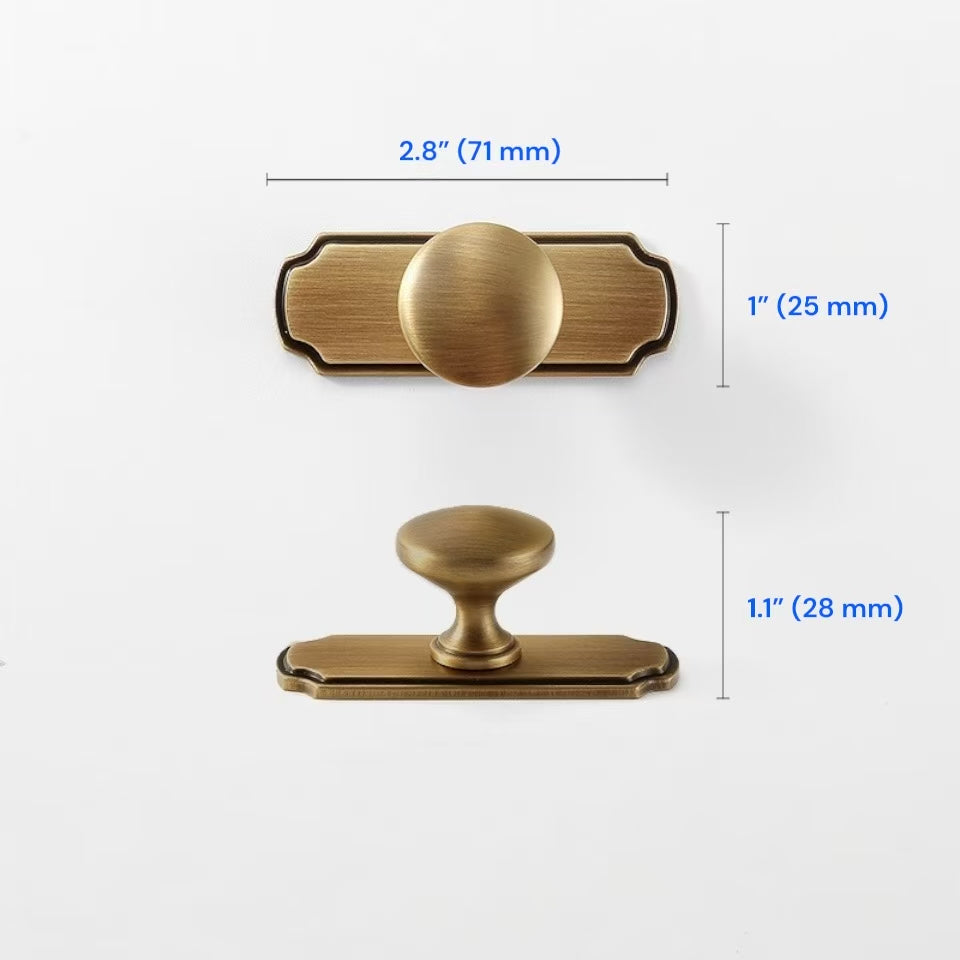 Aged Bronze Cabinet Handles, Solid Brass, Vintage Look Vanity Pulls, Retro Kitchen Hardware