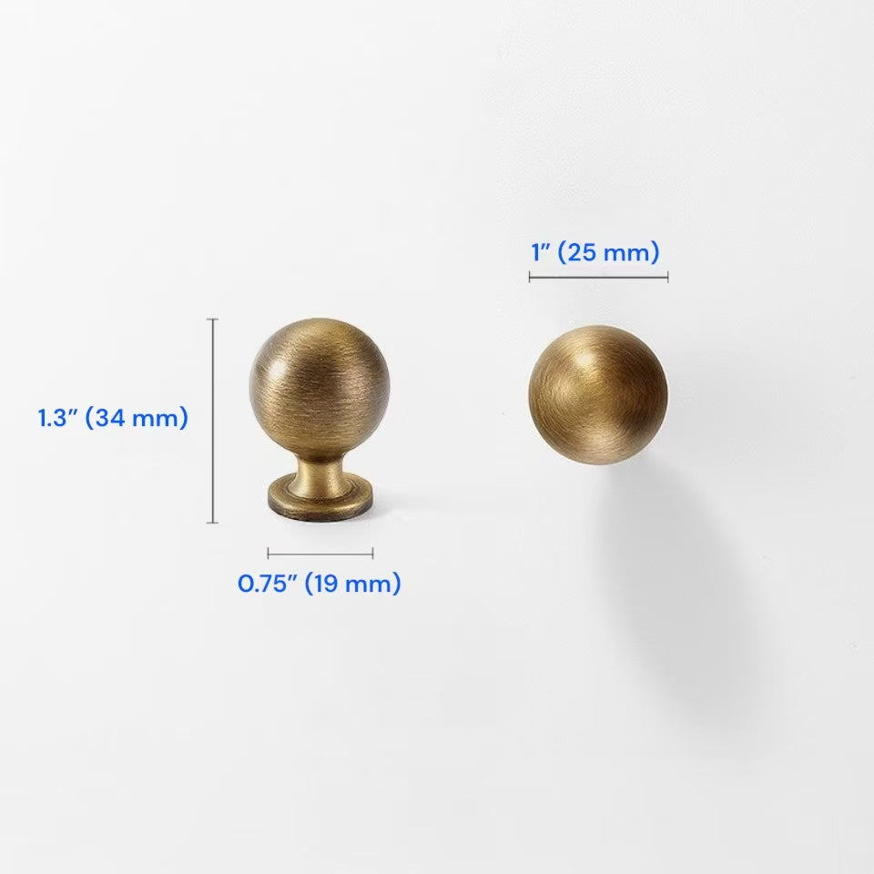 Aged Bronze Cabinet Handles, Solid Brass, Vintage Look Vanity Pulls, Retro Kitchen Hardware