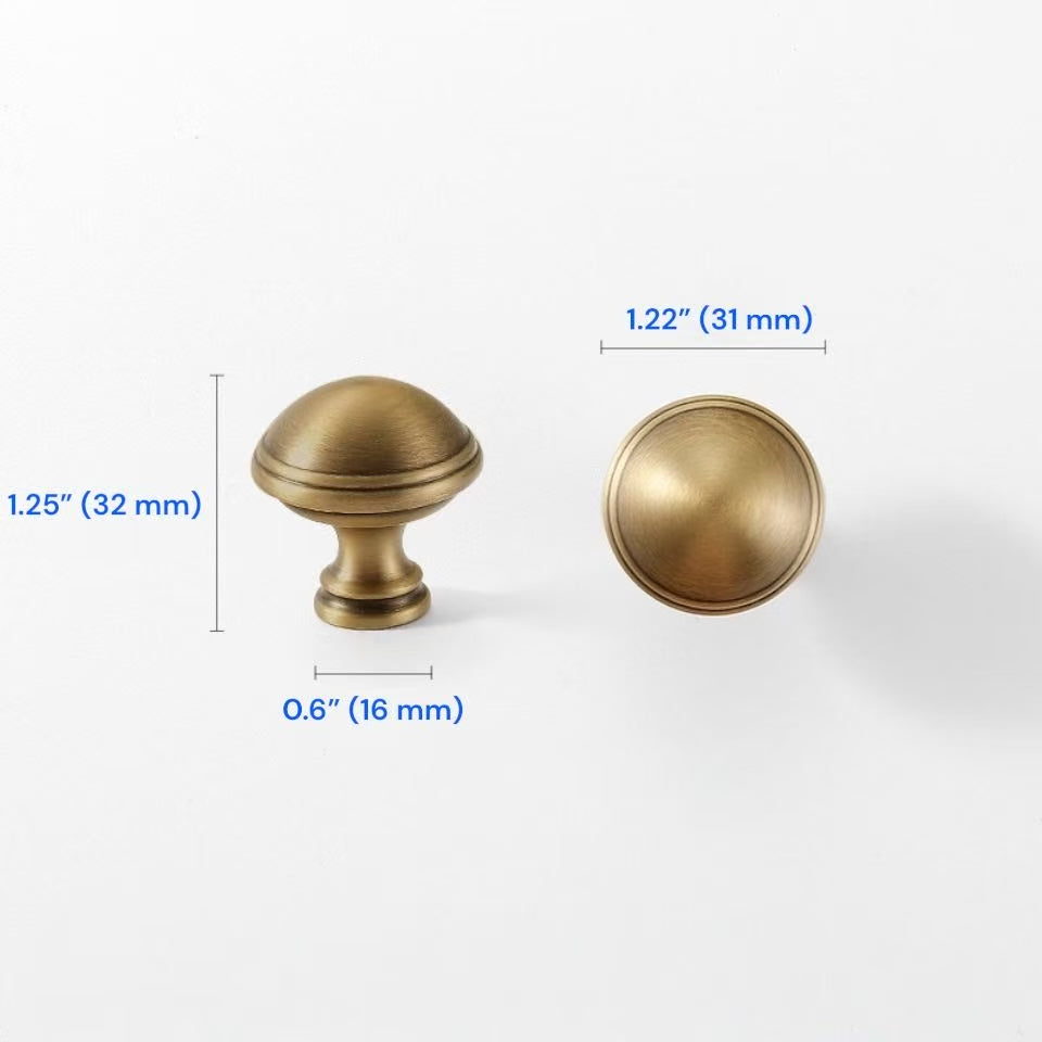 Aged Bronze Cabinet Handles, Solid Brass, Vintage Look Vanity Pulls, Retro Kitchen Hardware