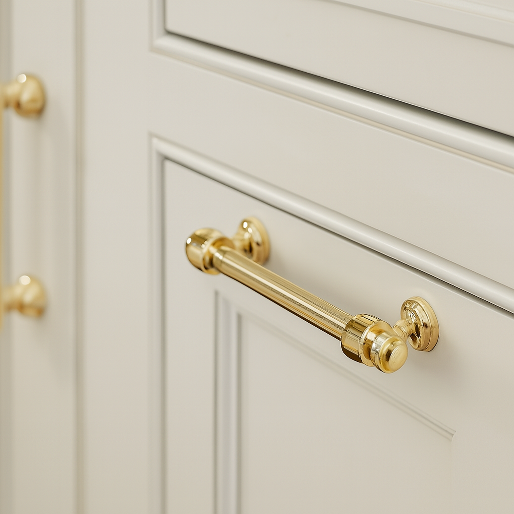 3" 3.5" 6" Polished Gold Cabinet Handle, Cup Drawer Pull, Kitchen Hardware