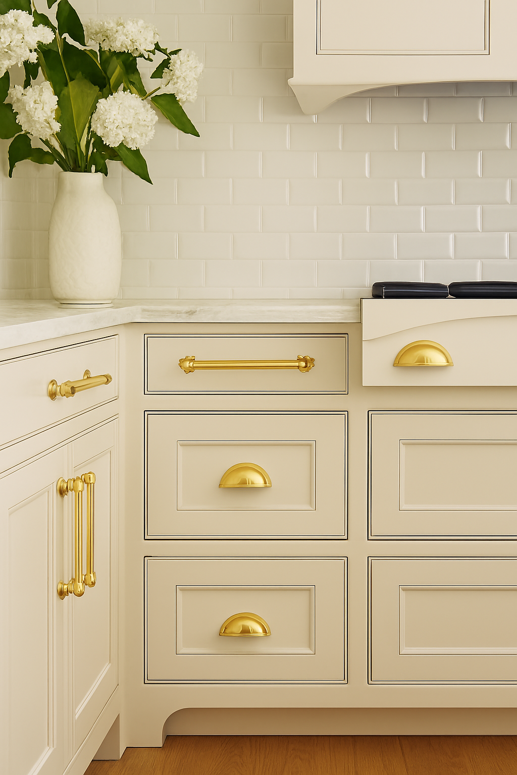 3" 3.5" 6" Polished Gold Cabinet Handle, Cup Drawer Pull, Kitchen Hardware