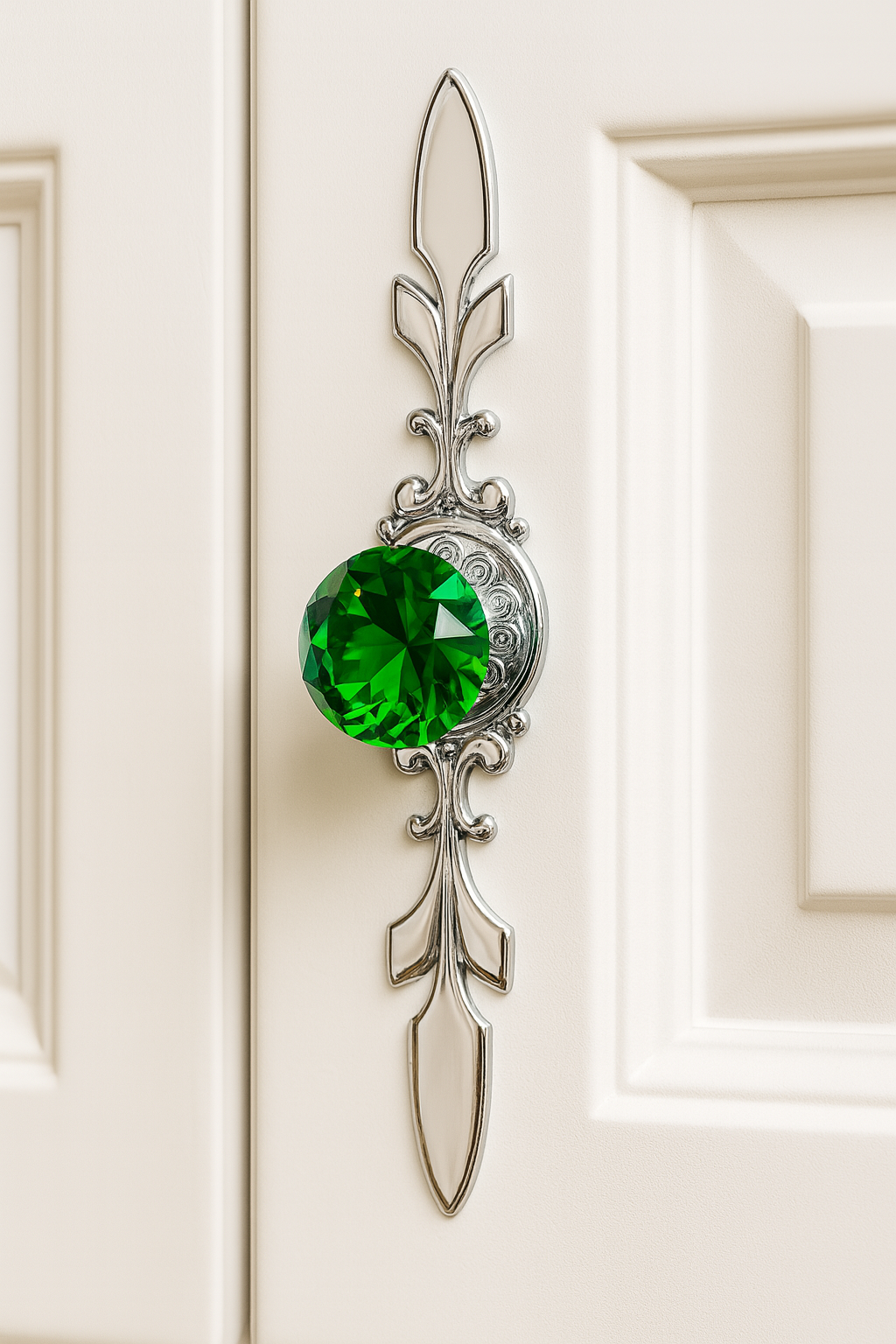 Green Glass Drawer Knobs with Backplate, Crystal Cabinet Pulls, Kitchen Hardware