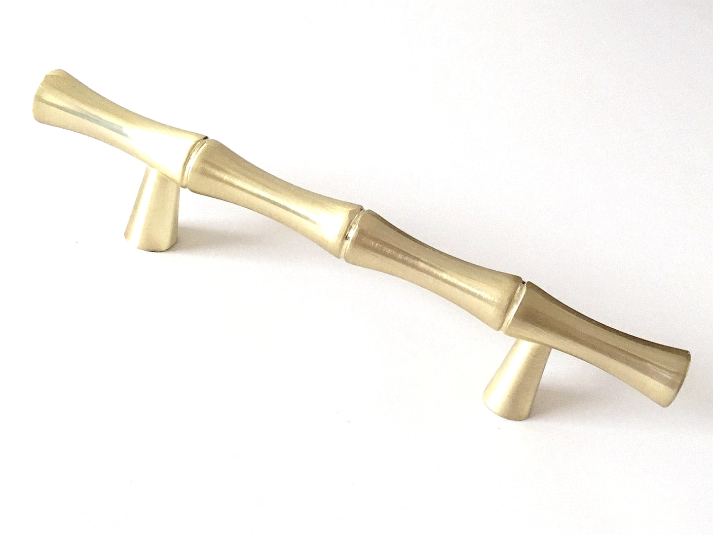 Bamboo Cabinet Pulls and Drawer Knobs, Brushed Gold | Lynns Hardware