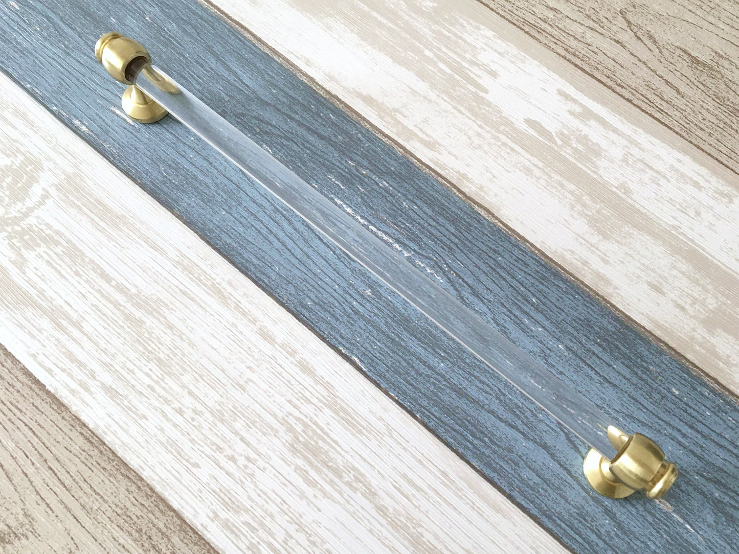 Acrylic Drawer Pulls, Lucite Cabinet Handles, Brushed Gold Clear, Kitchen Hardware