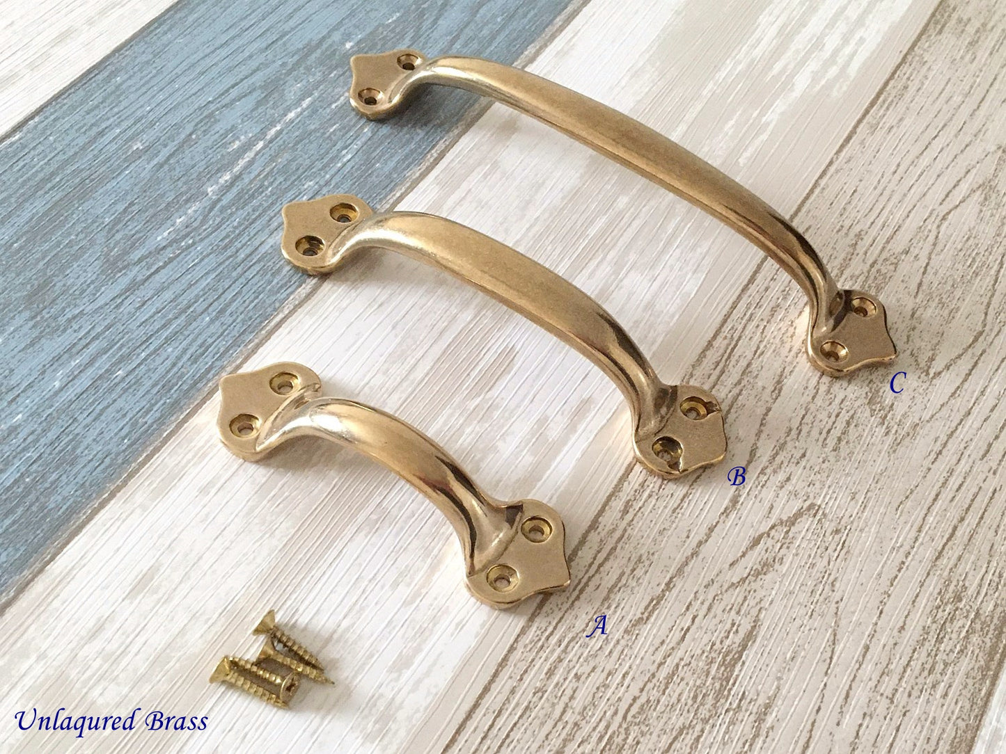 Unlaquered Brass Cabinet Pulls | Lynns Graceland Hardware