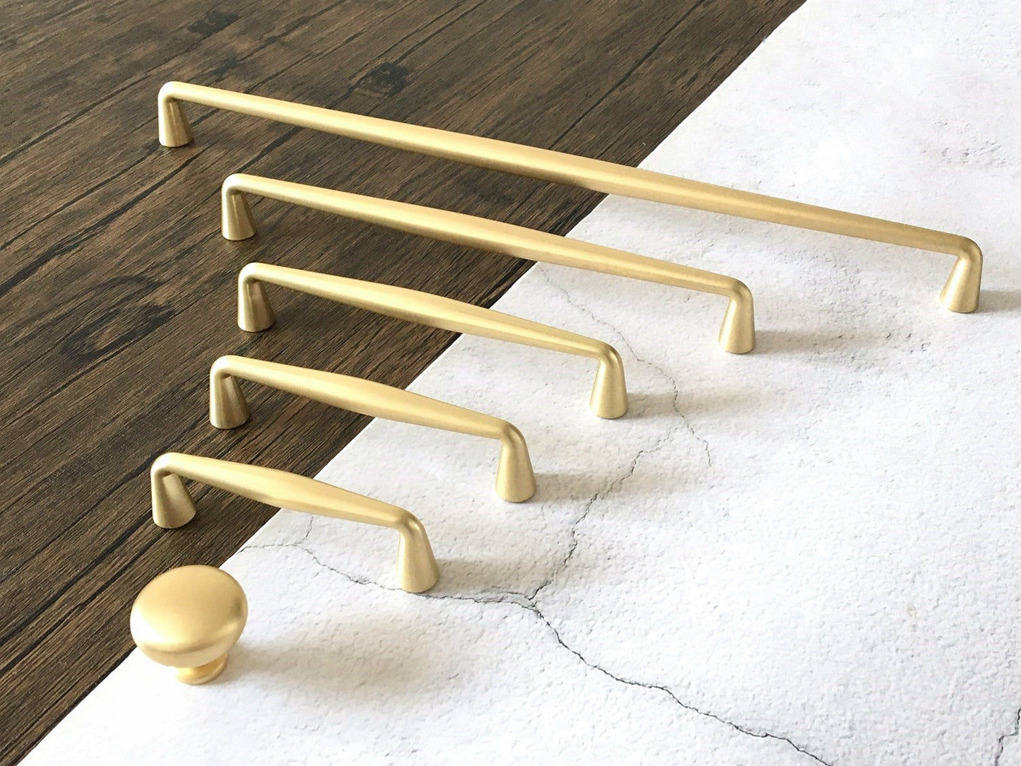 Gold Cabinet Pulls, Wardrobe Handles, MCM Mid Century Modern Kitchen Hardware