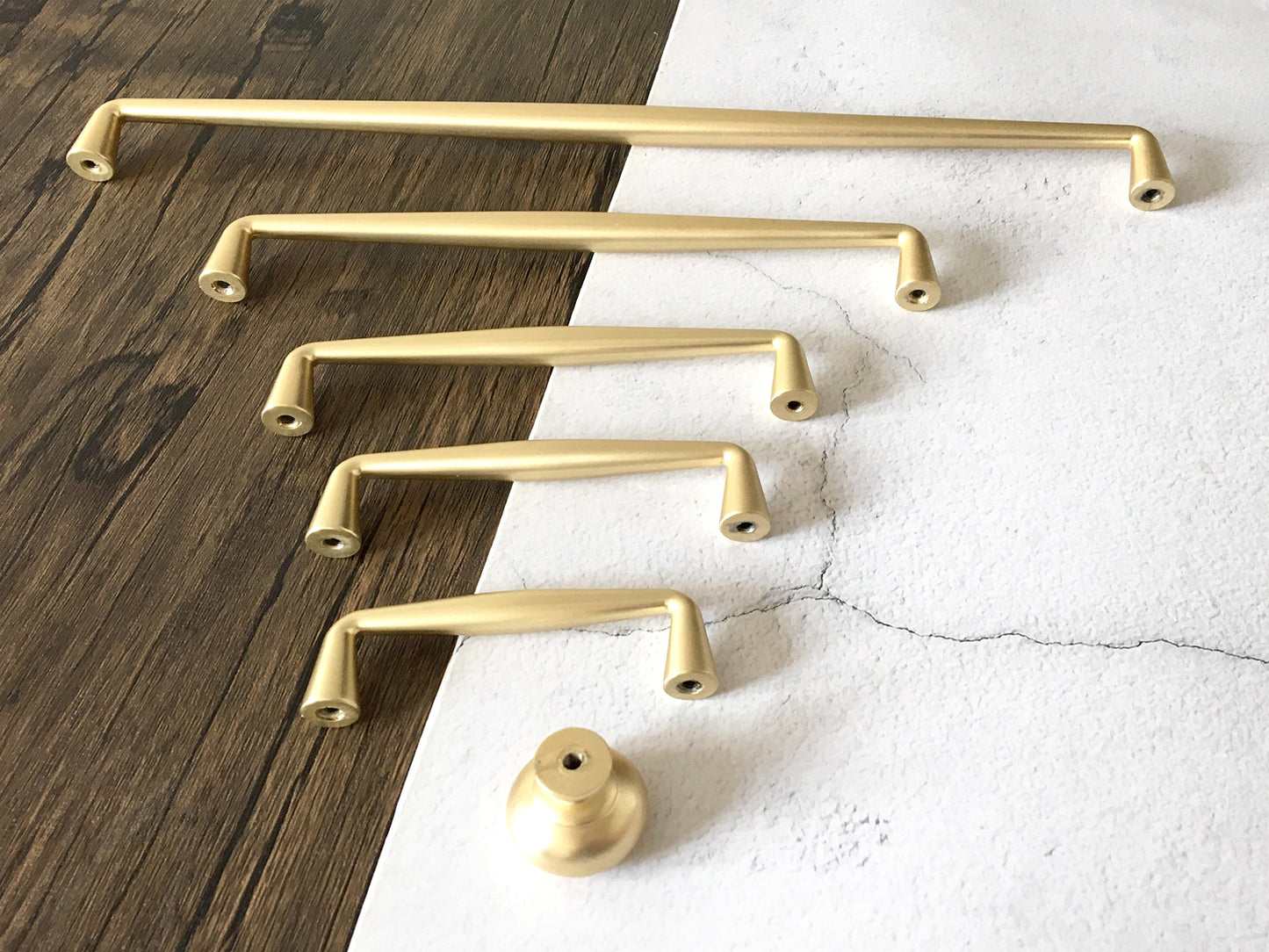 Gold Cabinet Pulls, Wardrobe Handles, MCM Mid Century Modern Kitchen Hardware