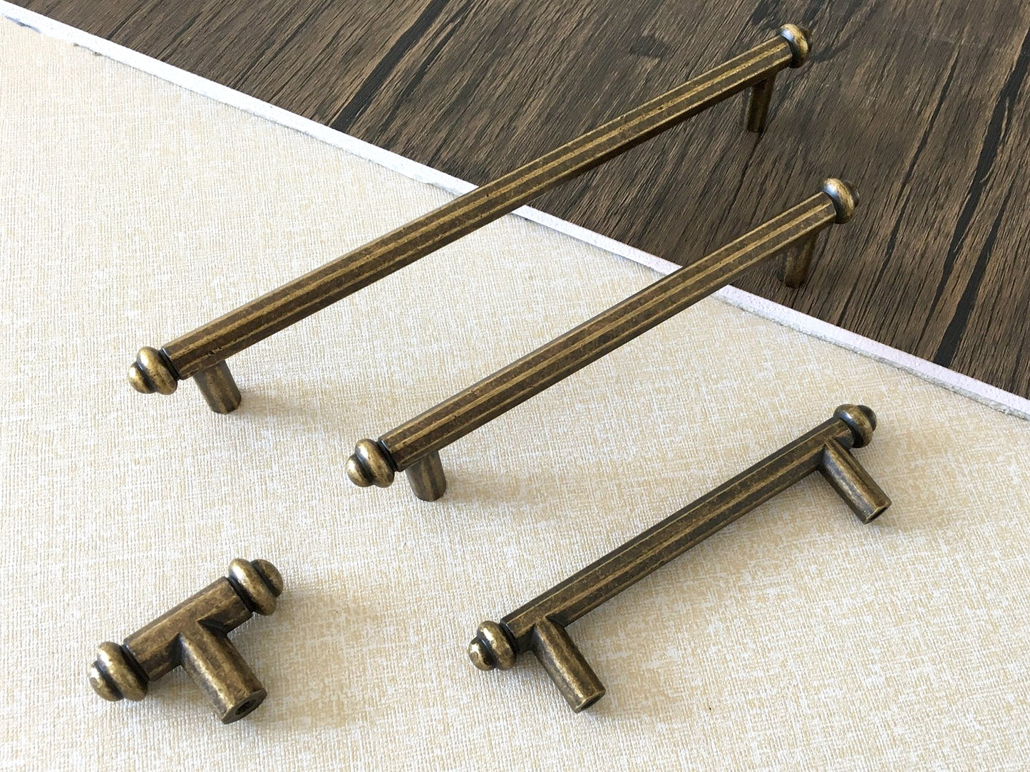 Vintage Style Cabinet Bar Handles, Antique Bronze Kitchen Hardware, Rustic Retro