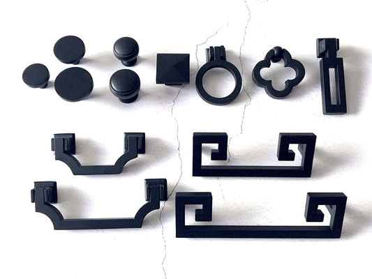 Matte Black Drawer Pull - 2.5" 3.75" 5" - LynnsHardware