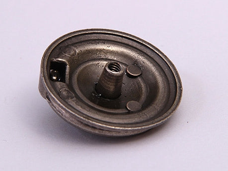 Drop Ring Drawer Pull with Backplate, Cabinet Knobs, Antique Pewter, 1.5" Diameter