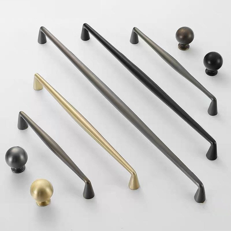 Kaffeebraune Bronze-Schrankgriffe, massive Messing-Garderobengriffe | Lynns Hardware