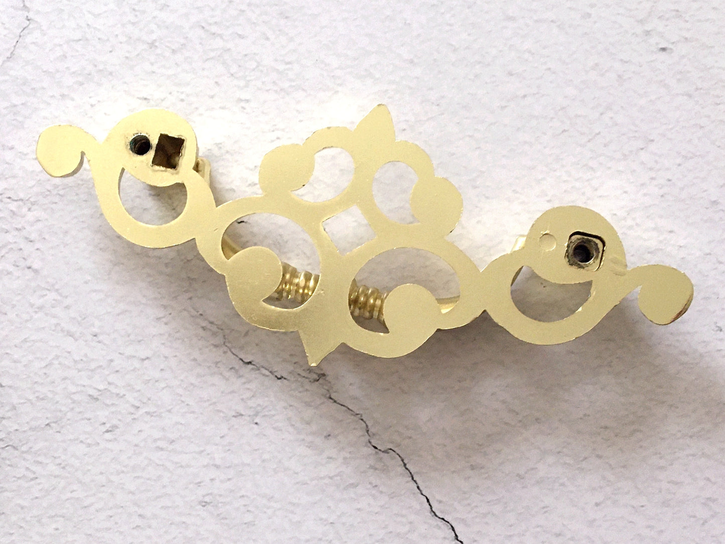 3.25" Drop Bail Drawer Pulls with Pierced Backplate, Gold, Black and Bronze