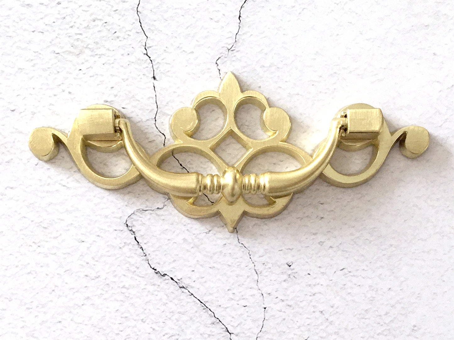 3.25" Drop Bail Drawer Pulls with Pierced Backplate, Gold, Black and Bronze