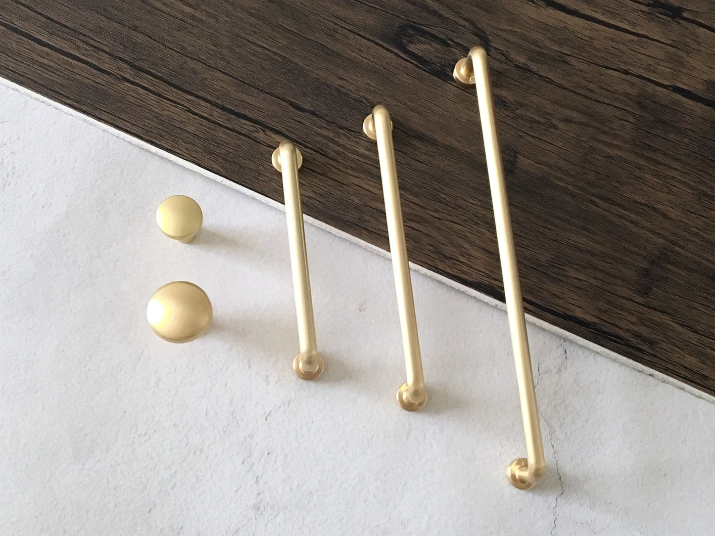3.75" 5" 7.5" Brushed Gold Wire Cabinet Pulls, Mid Century Modern Kitchen Hardware