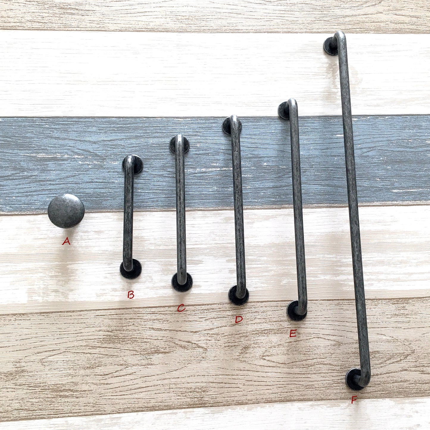 Antique Pewter Cabinet Pulls, D-shaped Drawer Handles, Rustic Kitchen Hardware