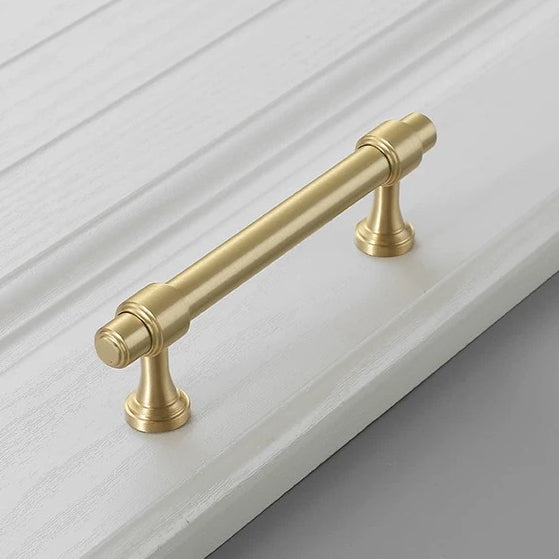 Minimalism Cabinet Bar Pulls, Solid Brass, Brushed Gold, Modern Mid Century Kitchen Hardware