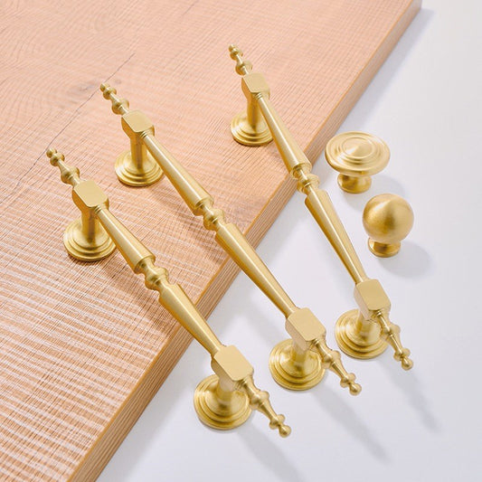 Brass Cabinet Bar Handles, Ball Knobs, Kitchen Hardware