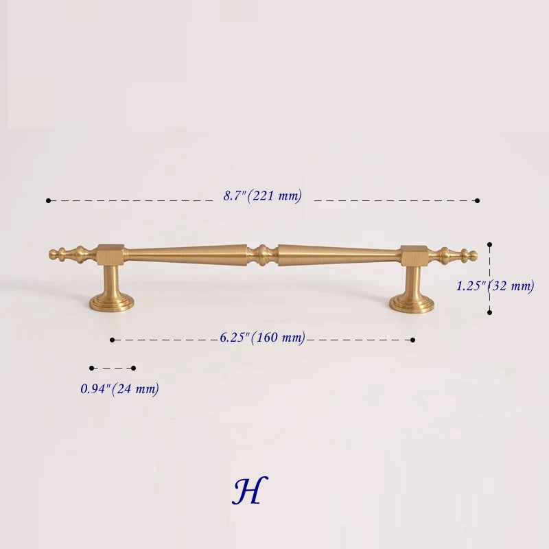 Brass Cabinet Bar Handles, Ball Knobs, Kitchen Hardware