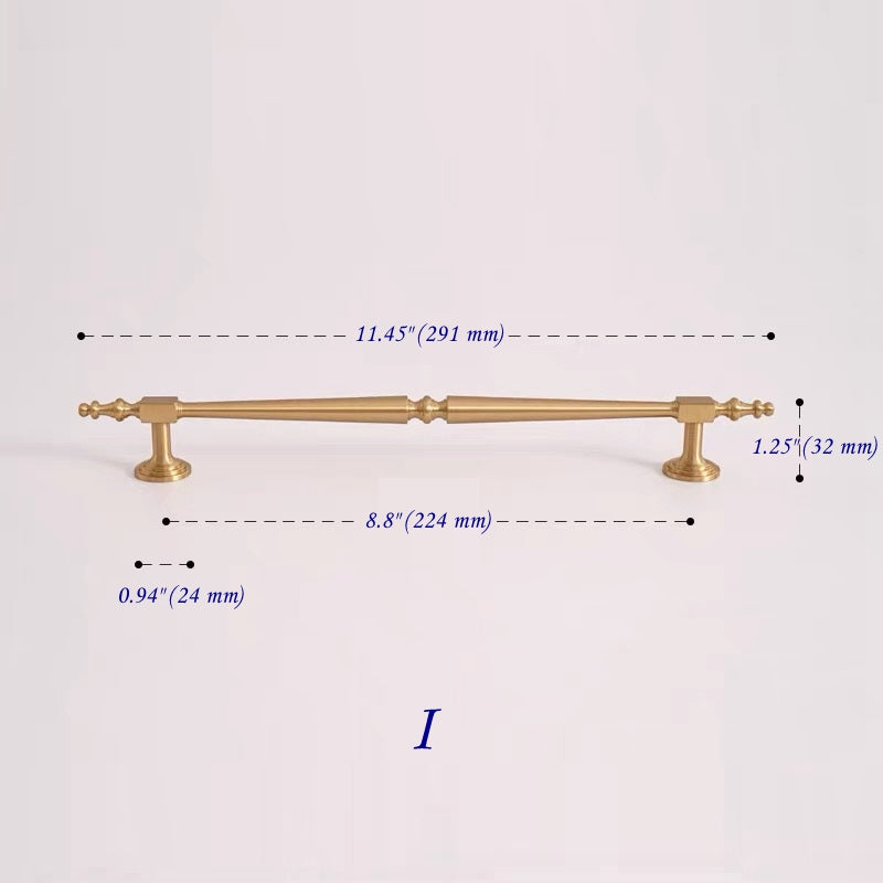 Brass Cabinet Bar Handles, Ball Knobs, Kitchen Hardware