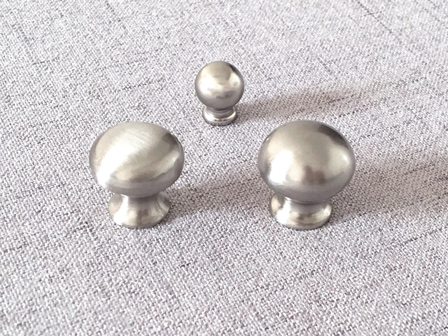 Small Nickel Cabinet Knob, Tiny Silver Drawer Pull, Jewelry Box Knob