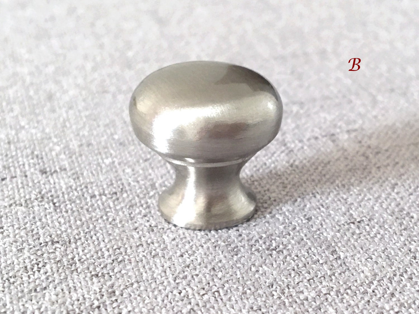 Small Nickel Cabinet Knob, Tiny Silver Drawer Pull, Jewelry Box Knob