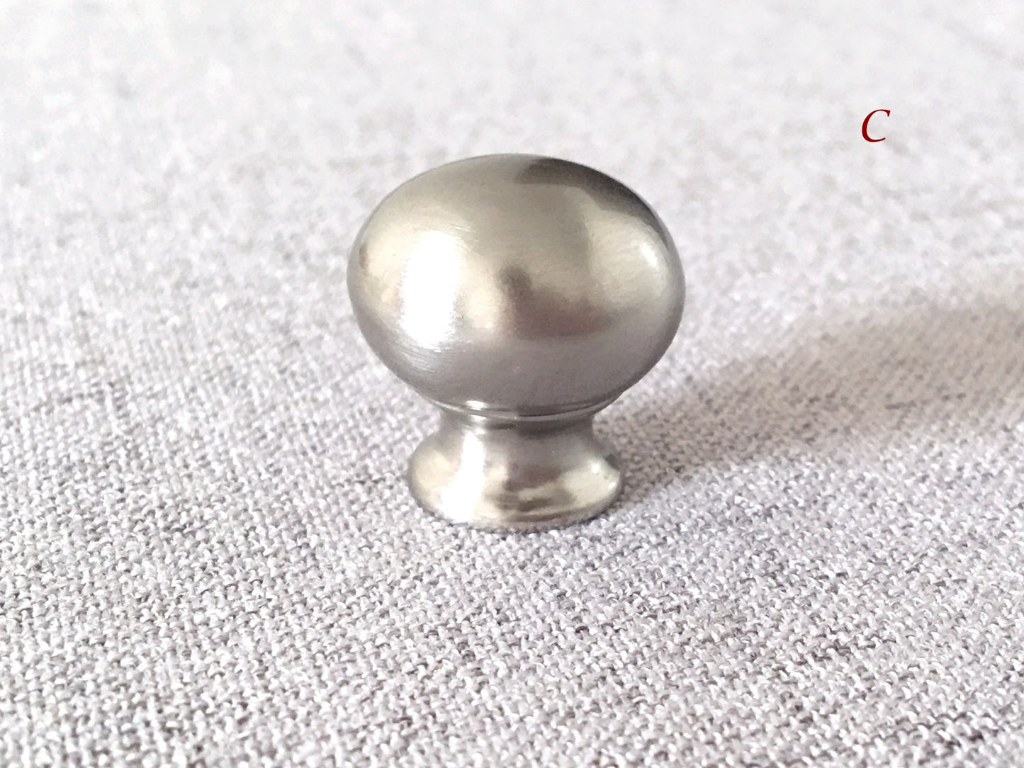 Small Nickel Cabinet Knob, Tiny Silver Drawer Pull, Jewelry Box Knob