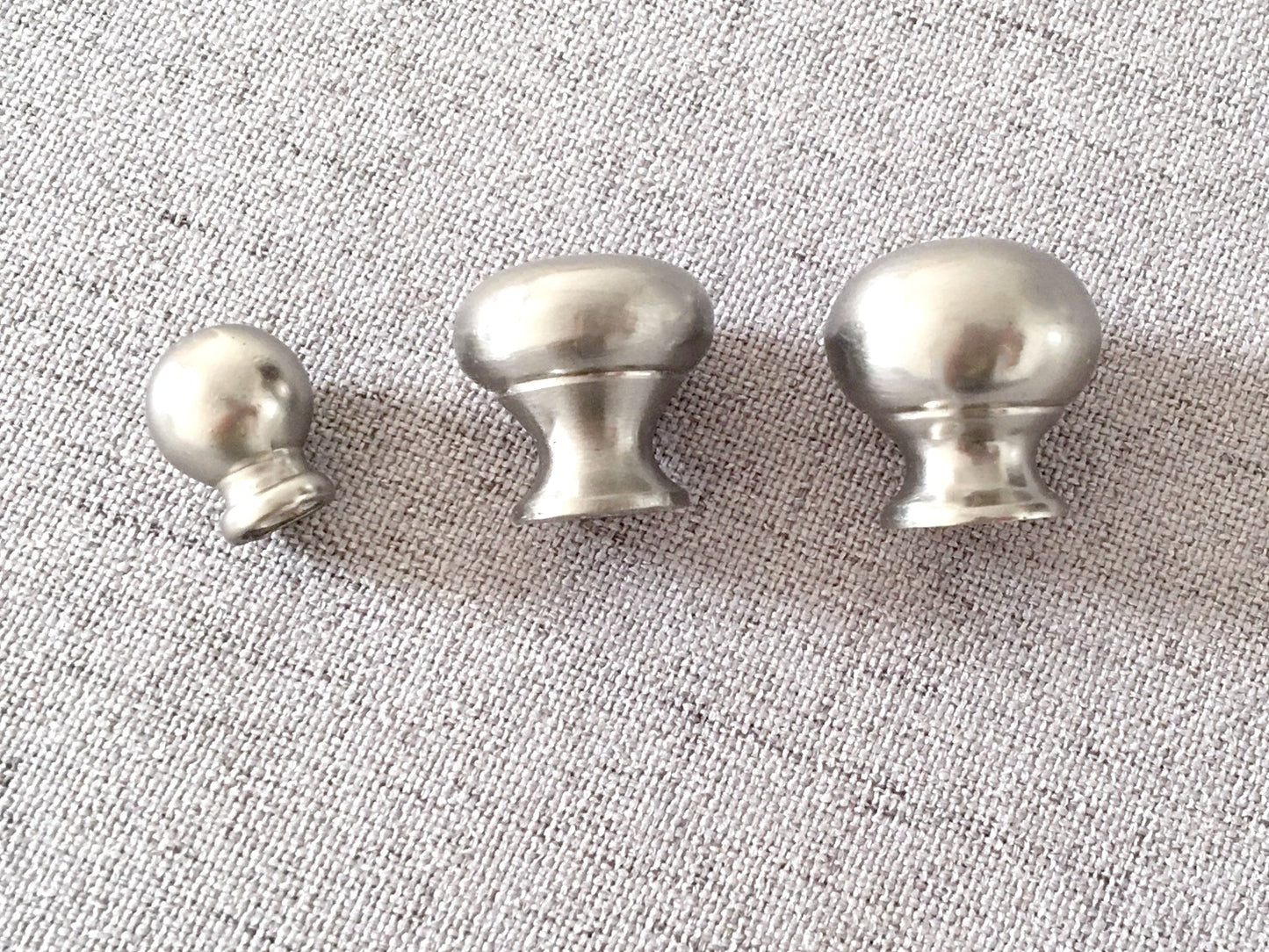 Small Nickel Cabinet Knob, Tiny Silver Drawer Pull, Jewelry Box Knob