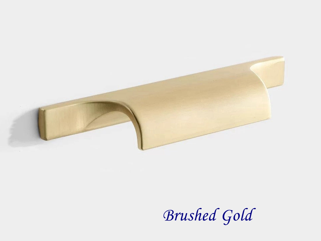 2.5" Centers Drawer Finger Pulls - Gold/Nickel/Black/Gray - LynnsHardware
