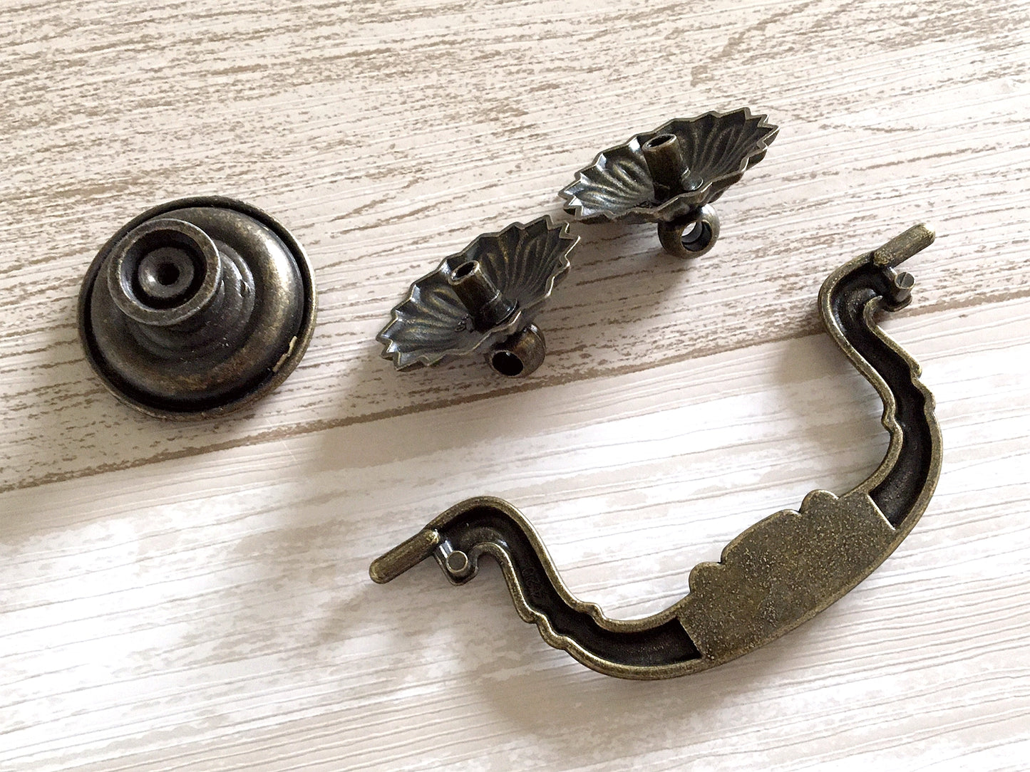 3.75" Bail Drawer Pull Handles Antique Bronze Drop Handle Vintage Style