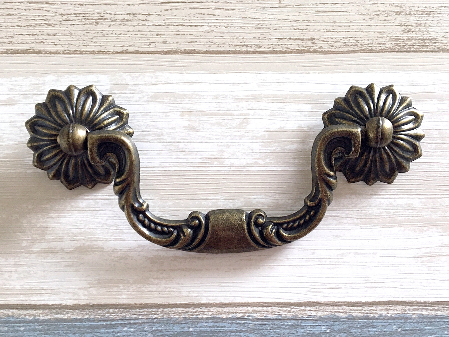3.75" Bail Drawer Pull Handles Antique Bronze Drop Handle Vintage Style