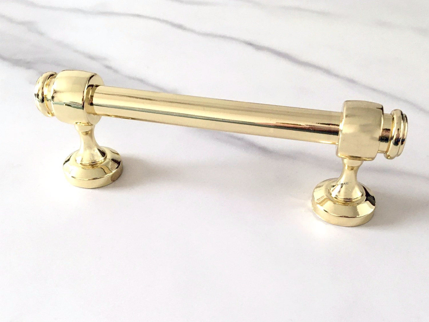 3" 3.5" 6" Polished Gold Cabinet Handle, Cup Drawer Pull, Kitchen Hardware