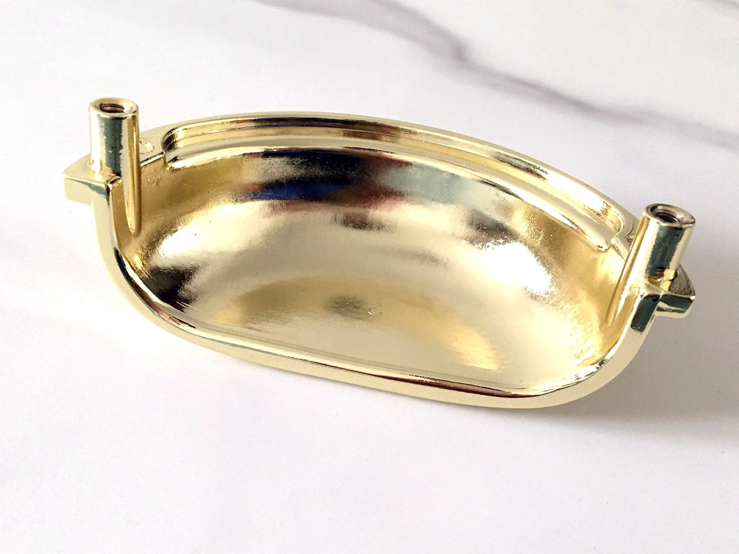 3" 3.5" 6" Polished Gold Cabinet Handle, Cup Drawer Pull, Kitchen Hardware