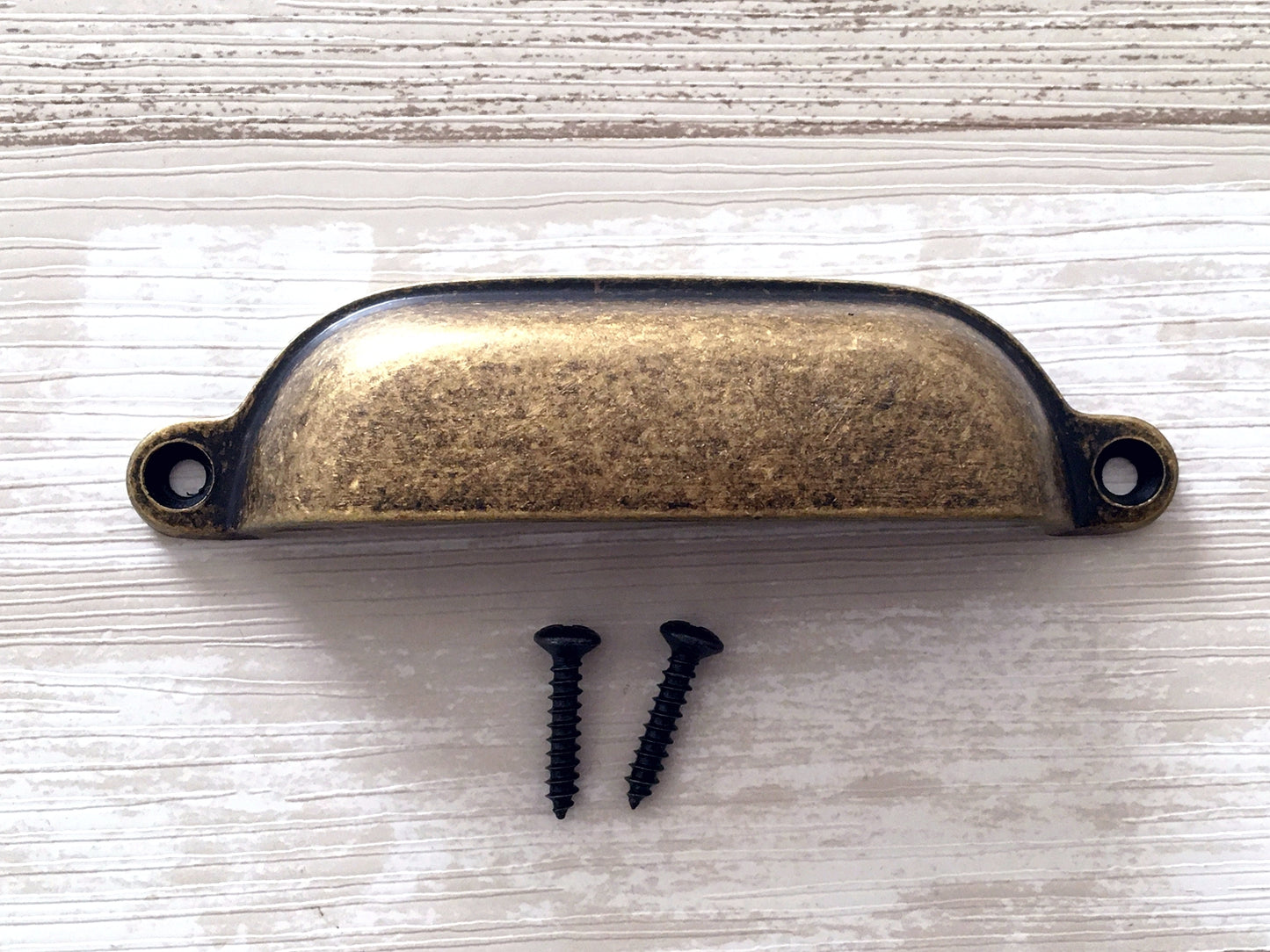 4" 5" Antique Bronze Cabinet Handle, 3.75" Cup Drawer Pull, Rustic Kitchen Hardware