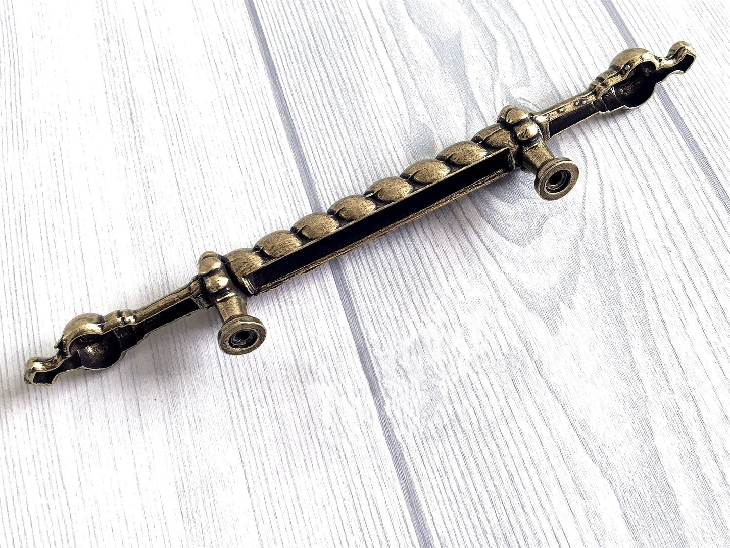 2-3/8" 3.75" Vintage Style Drawer Pull Handle Antique Bronze French Provincial Cabinet Hardware 60 96 mm Holes