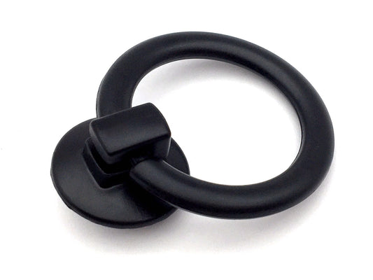 Drop Ring Pull, Pendant Drawer Knob, Antique Black, Antique Bronze, Matte Black