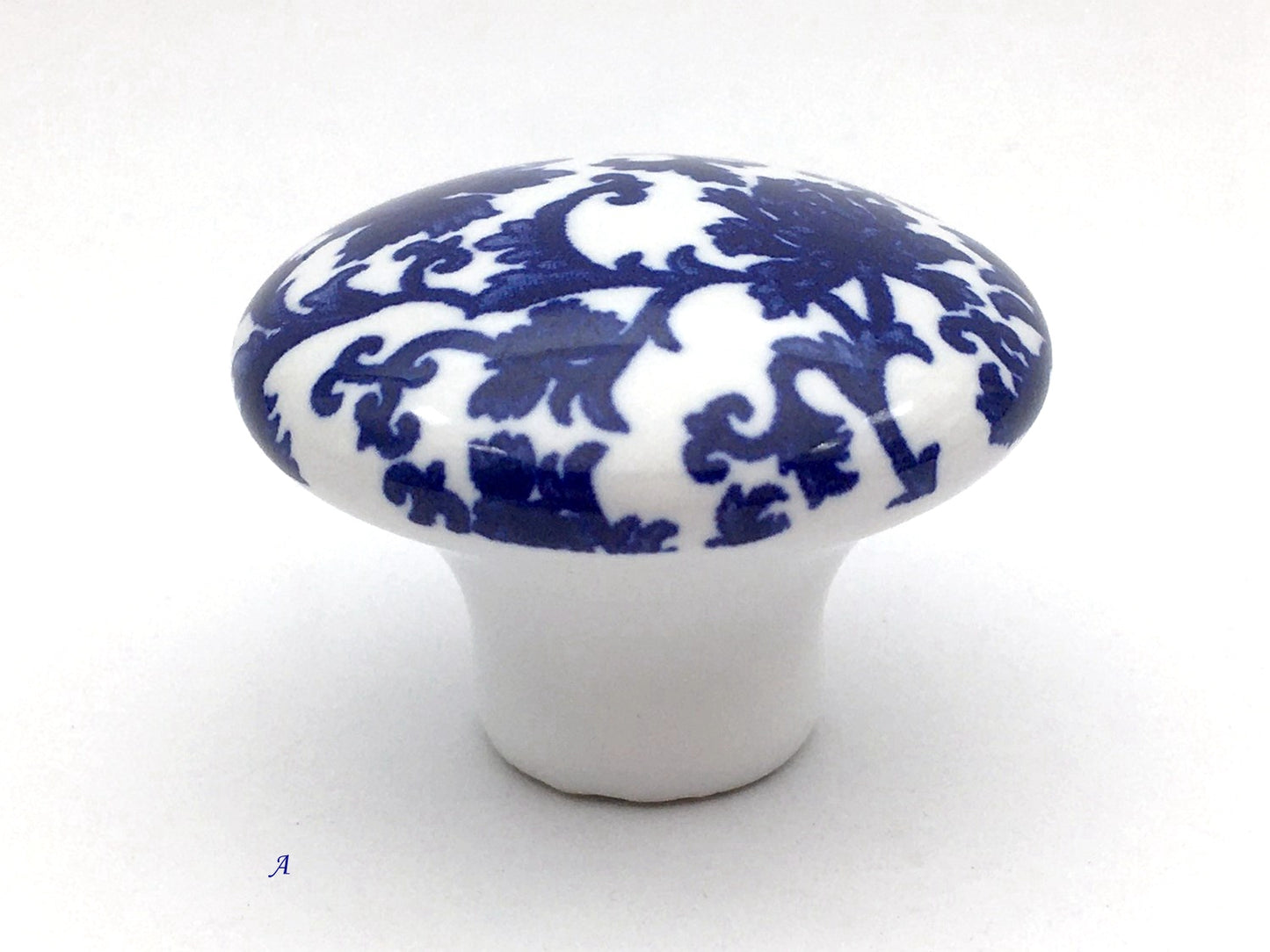Poignées de tiroir en porcelaine bleu blanc, poignées de cuisine orientales, boutons chinoiserie