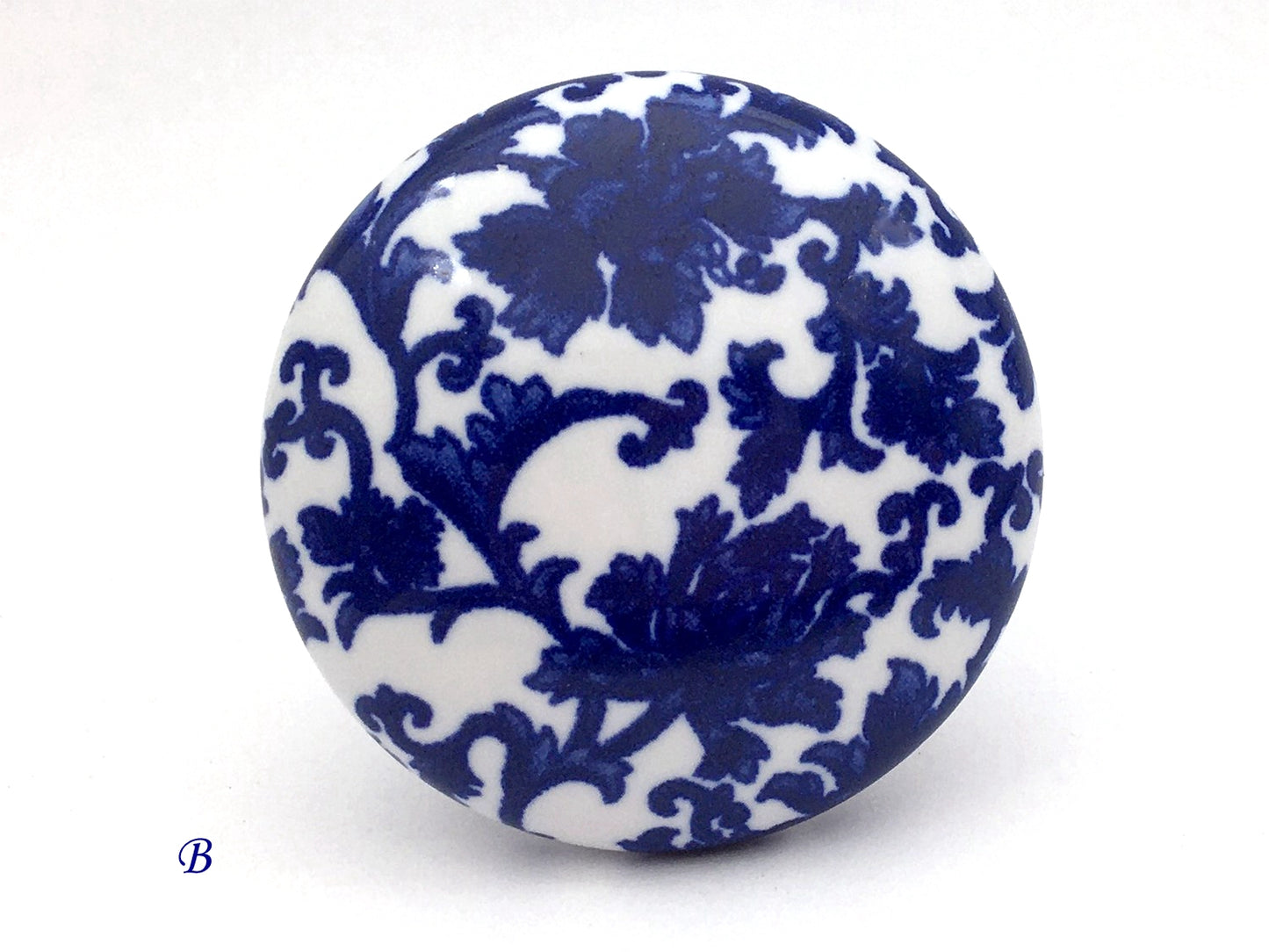 Poignées de tiroir en porcelaine bleu blanc, poignées de cuisine orientales, boutons chinoiserie