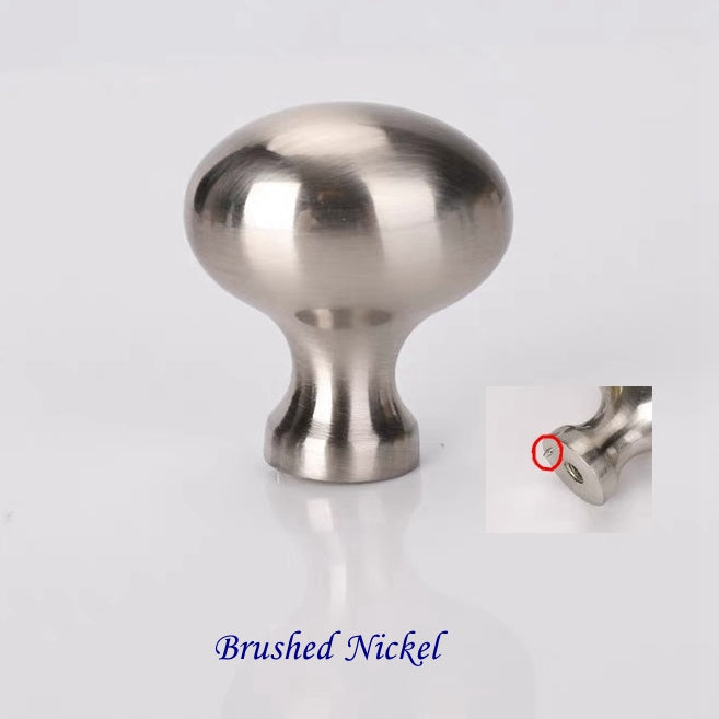 Egg Knob Drawer Pull Oval Cabinet Hardware Gold Nickel Black Chrome
