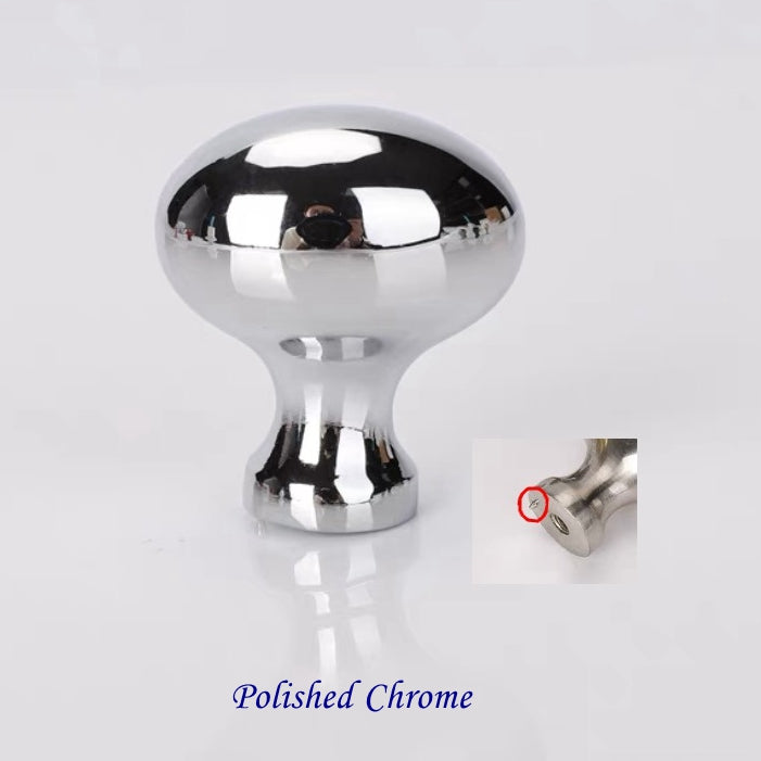 Egg Knob Drawer Pull Oval Cabinet Hardware Gold Nickel Black Chrome