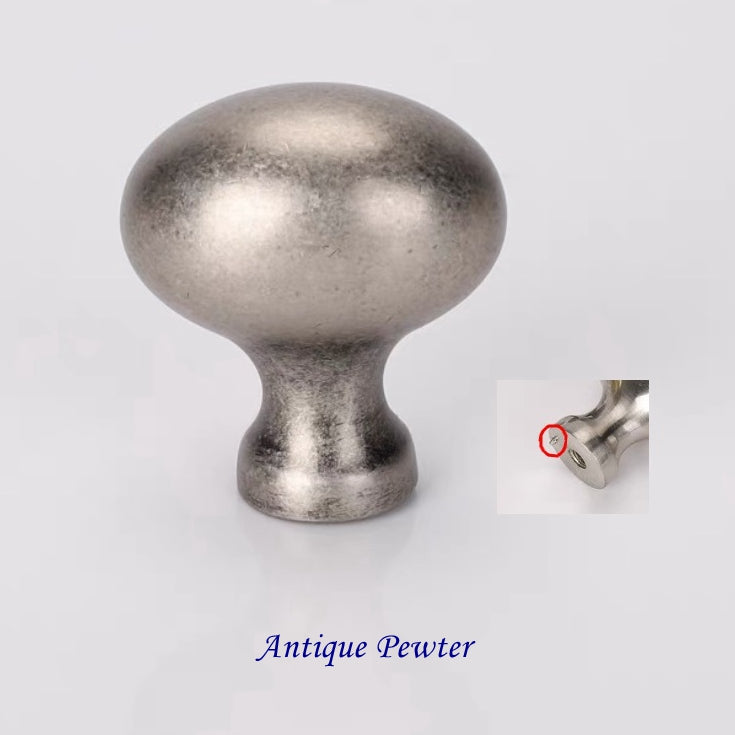 Egg Knob Drawer Pull Oval Cabinet Hardware Gold Nickel Black Chrome