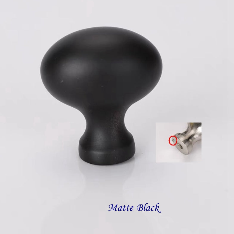 Egg Knob Drawer Pull Oval Cabinet Hardware Gold Nickel Black Chrome