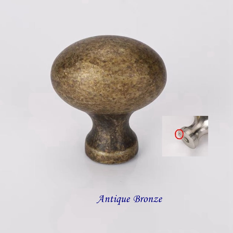 Egg Knob Drawer Pull Oval Cabinet Hardware Gold Nickel Black Chrome