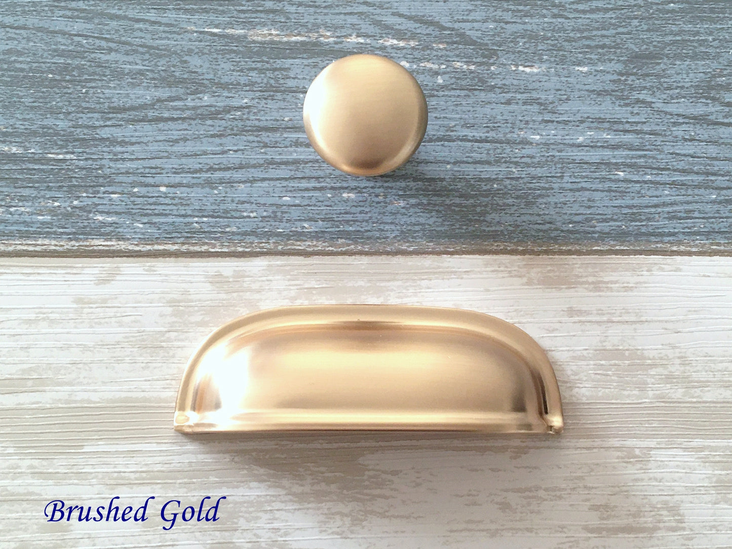 2.5" Cup Drawer Pull, Cabinet Knobs, 64 mm Centers, White Black Gold Nickel Gray