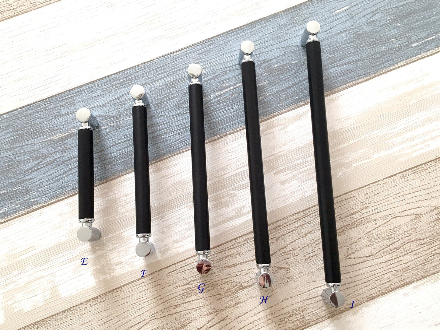 Modern Cupboard Bar Handle, Black Silver Wardrobe Pull, Drawer Knob