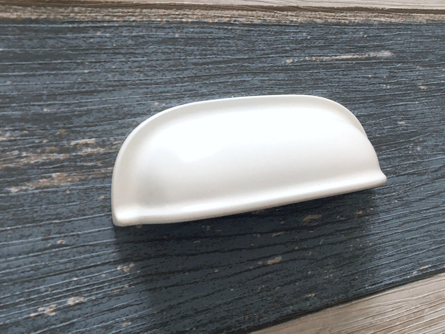 2.5" Cup Drawer Pull, Cabinet Knobs, 64 mm Centers, White Black Gold Nickel Gray