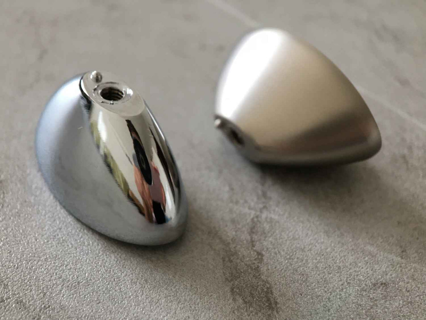 Modern Oval Knob - Nickel/Chrome