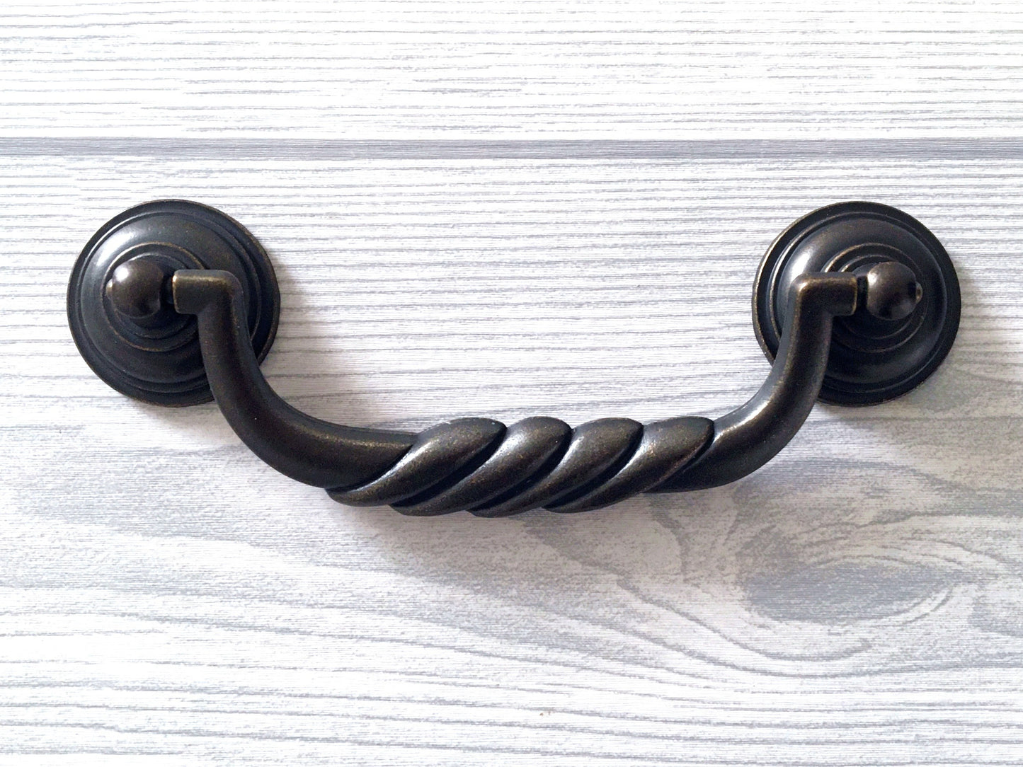 4.5" Bail Drawer Pull Handles Antique Bronze Drop Handle Vintage Style